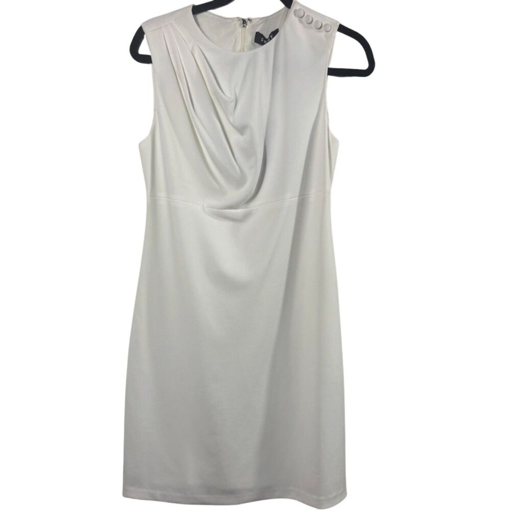 NWT DKNY Size 6 Womens White Cream Sheath Dress - NEW